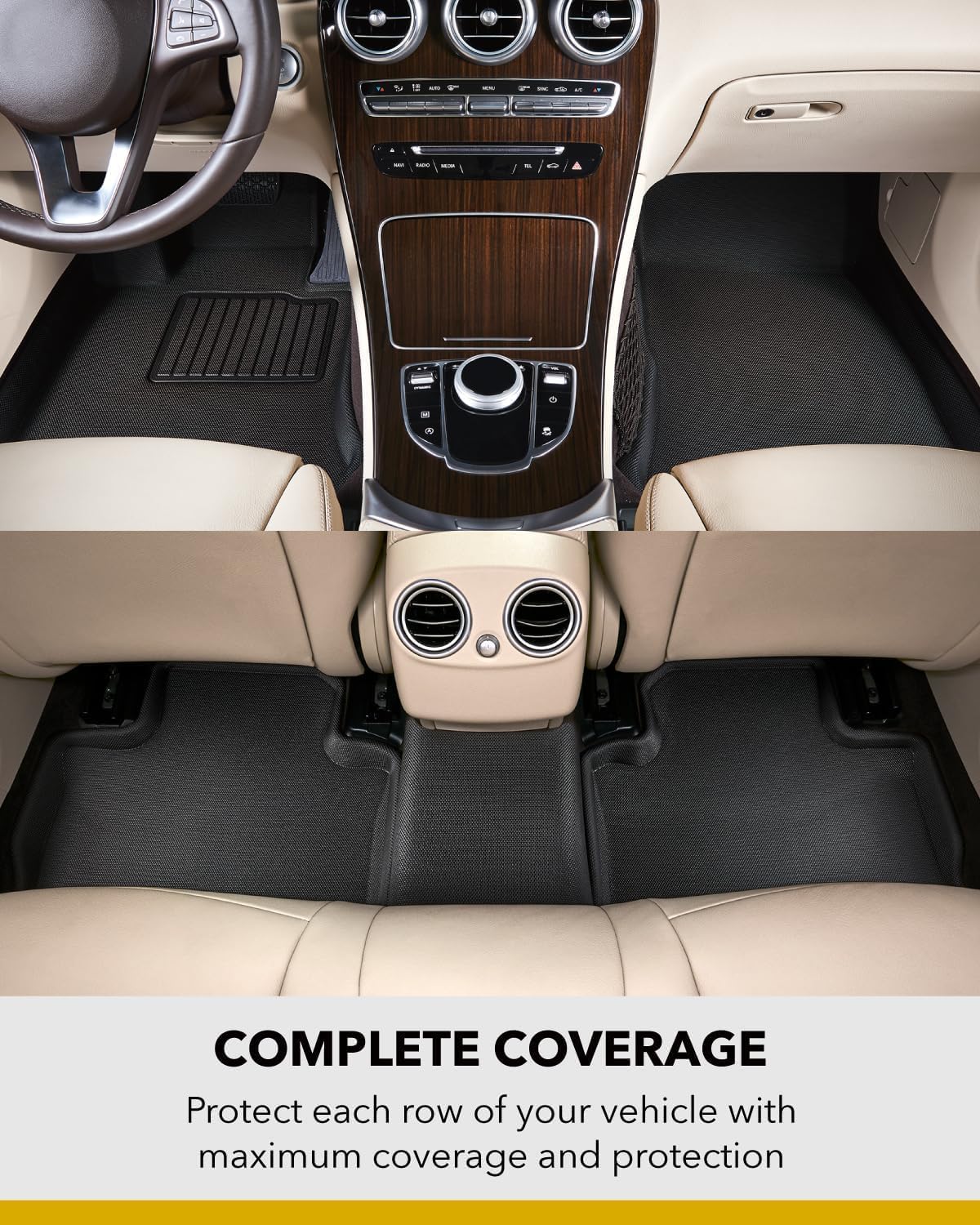 3D MAXpider Custom Fit Kagu Floor Mat (Black) Compatible with Tesla Model Y Juniper 2026 - Full Set - Image 3