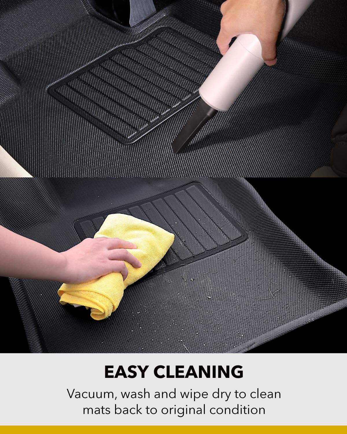 3D MAXpider Custom Fit Kagu Floor Mat (Black) Compatible with Tesla Model Y Juniper 2026 - Full Set - Image 8